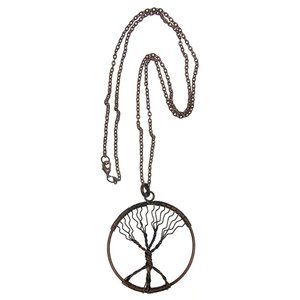 Anju Tree Of Life Necklace Antique Brass Banjara Collection 30" Chain Xmas Gift